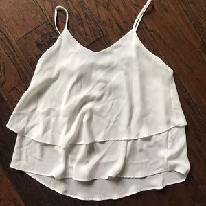 White flowy tank top